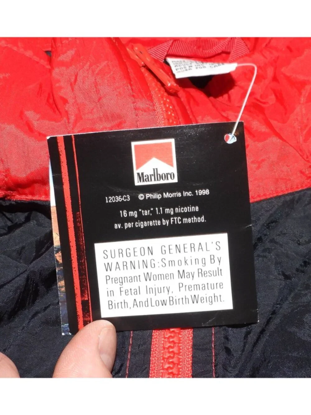 NWT Vintage Marlboro Gear '99 Windbreaker 2 Piece Track Suit Men XL Black Anorak